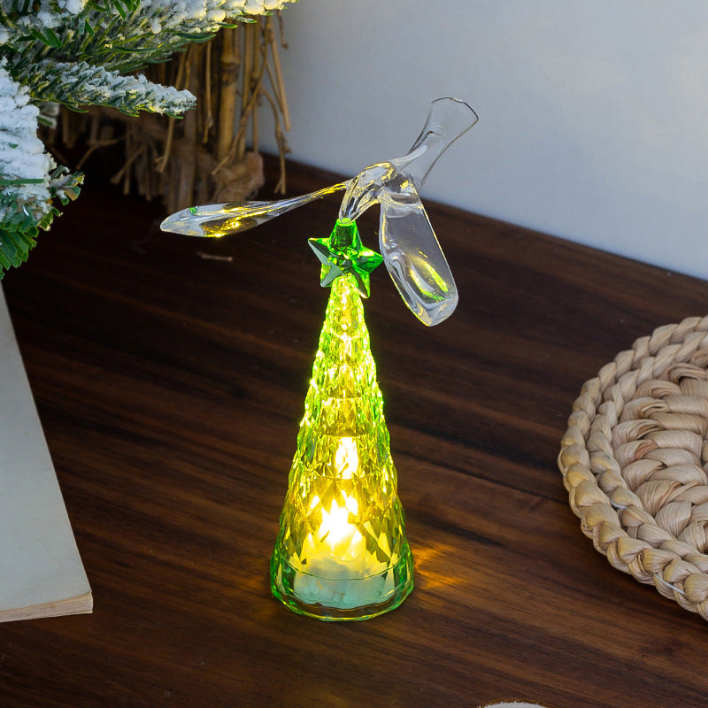 Purple rotating bird Christmas tree lamp, one of four colors