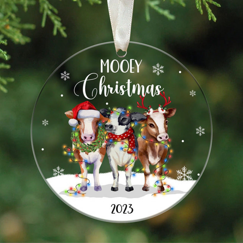 Lightweight acrylic Christmas ornament made from clear acrylic rather than glass