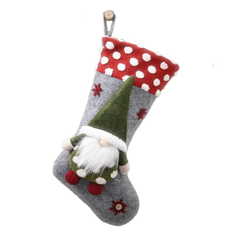 Hanging Christmas stocking made from easy care polyester fabric