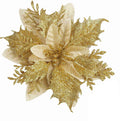 Plastic Christmas flower pick sized to sit on a tree
