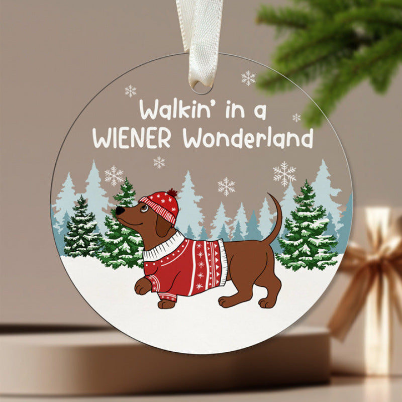 Lightweight acrylic Christmas ornament that will not shatter the way glass does