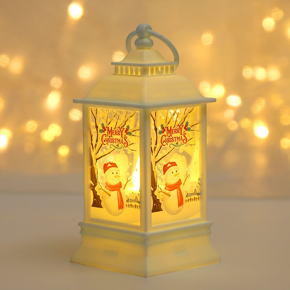 Four lantern designs offered: Santa, snowman, reindeer and Christmas tree