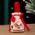 Green canvas Christmas gift bag from a seven style range