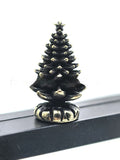 Snowman metal ornament with a movable hinge joining its two halves