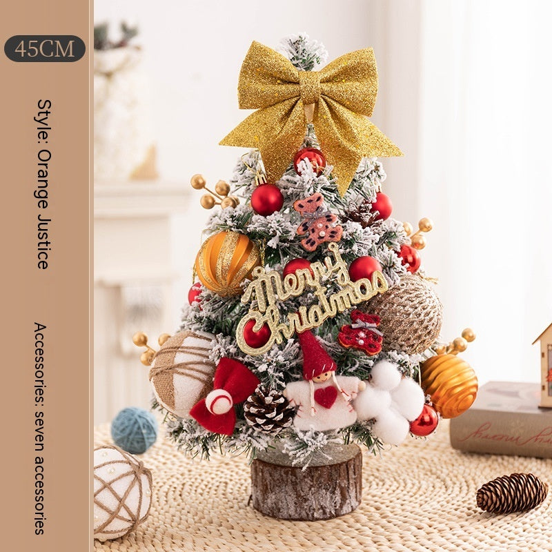 Orange finish tabletop Christmas tree from the six color range