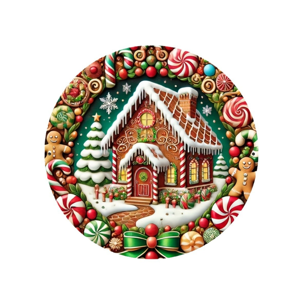 Wooden Christmas door plaque supplied with a hanging cord