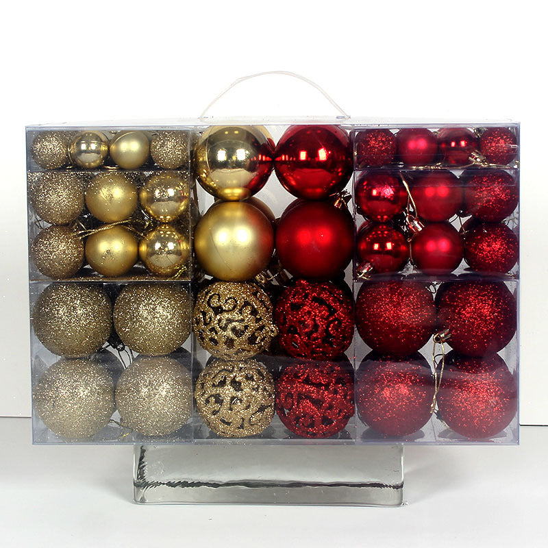 Classic red Christmas baubles measuring 1.2 to 2.4 inches across