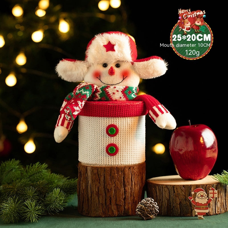 Roomy oversized Christmas gift bag, supplied as one knitted flannel piece