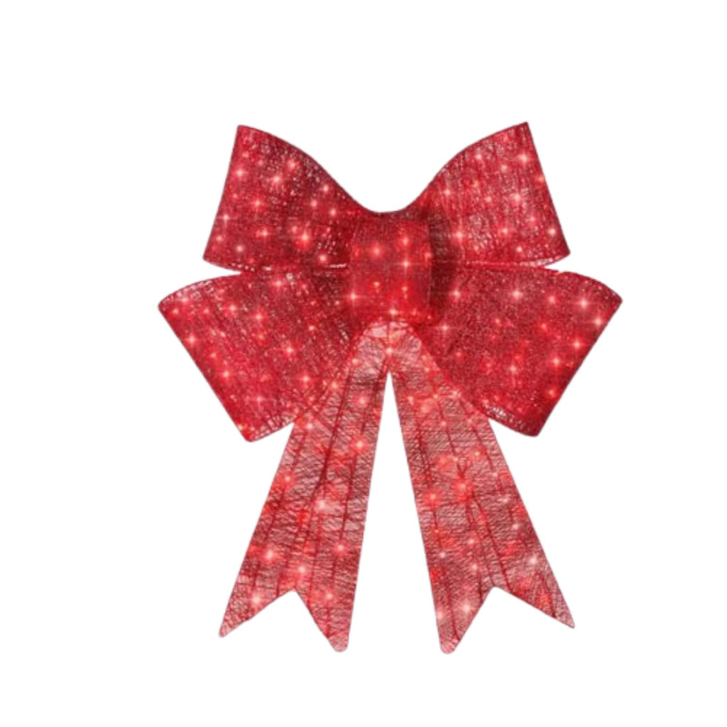 Lighted red bow supplied singly, one bow per order