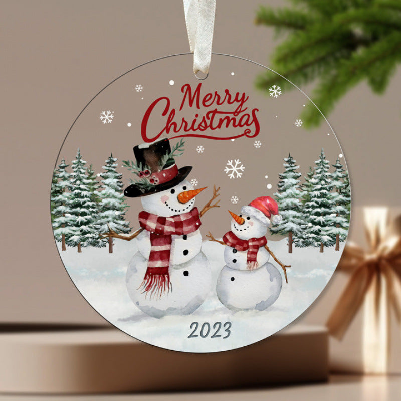 Acrylic Christmas pendant light enough for the thinnest branch tips