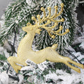 Silver electroplated reindeer ornament from the same three color range