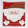 Santa chair cover printed with a smiling face, red hat and white beard