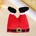 Red flannel Christmas Santa cap with a brushed napped finish