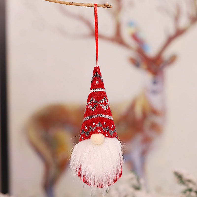 Fourth knitted gnome ornament design in the same Christmas range