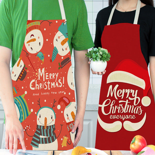Christmas kitchen apron measuring 26.8 by 21.7 inches