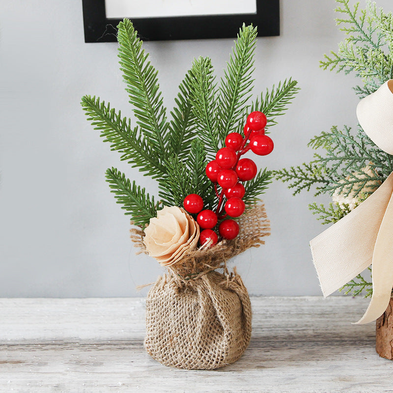Assembled mini Christmas tree, one tree and pot per box