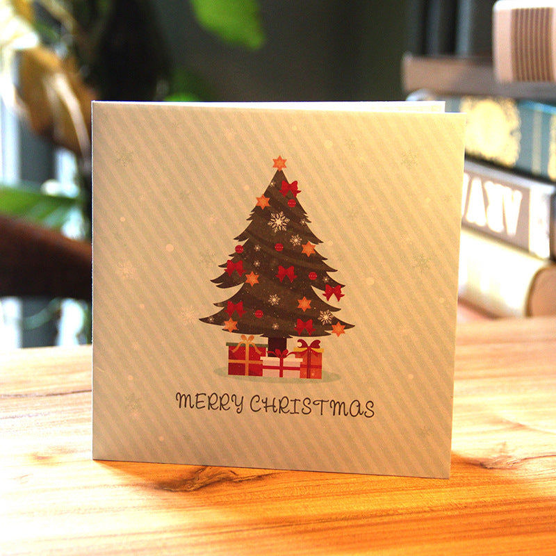 Pop up Christmas card printed in full color across the panel