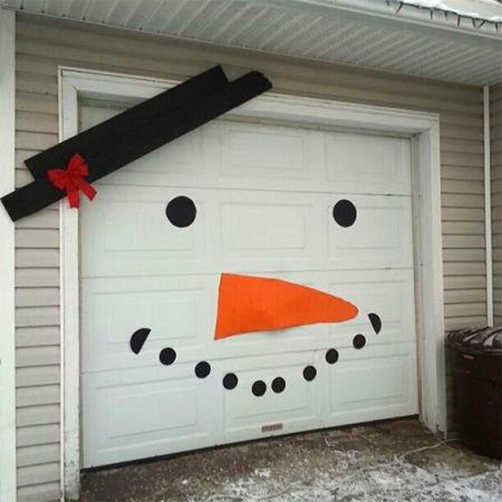DIY Christmas snowman face kit cut from light non-woven fabric