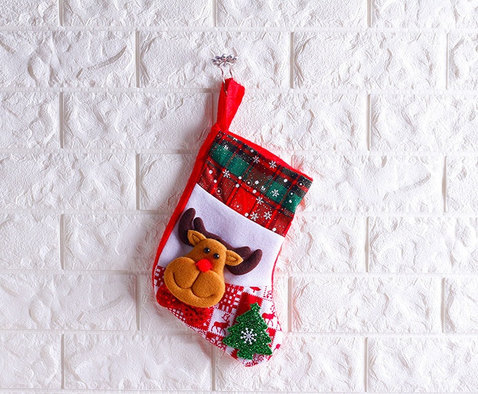 Small Christmas stocking sized to hold a gift card or small parcel