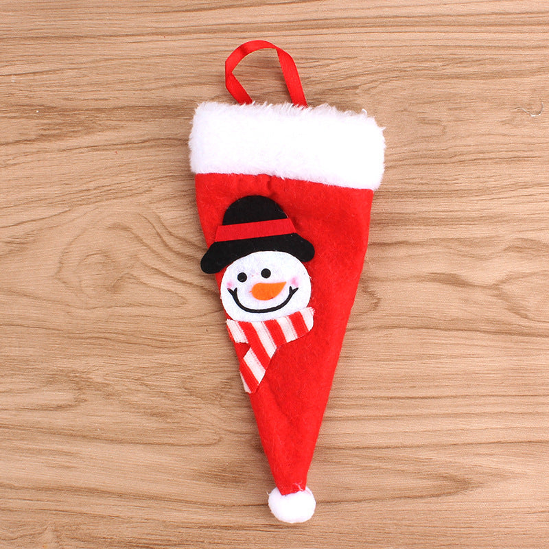 Christmas cutlery pocket made from fabric, offered in four pack sizes