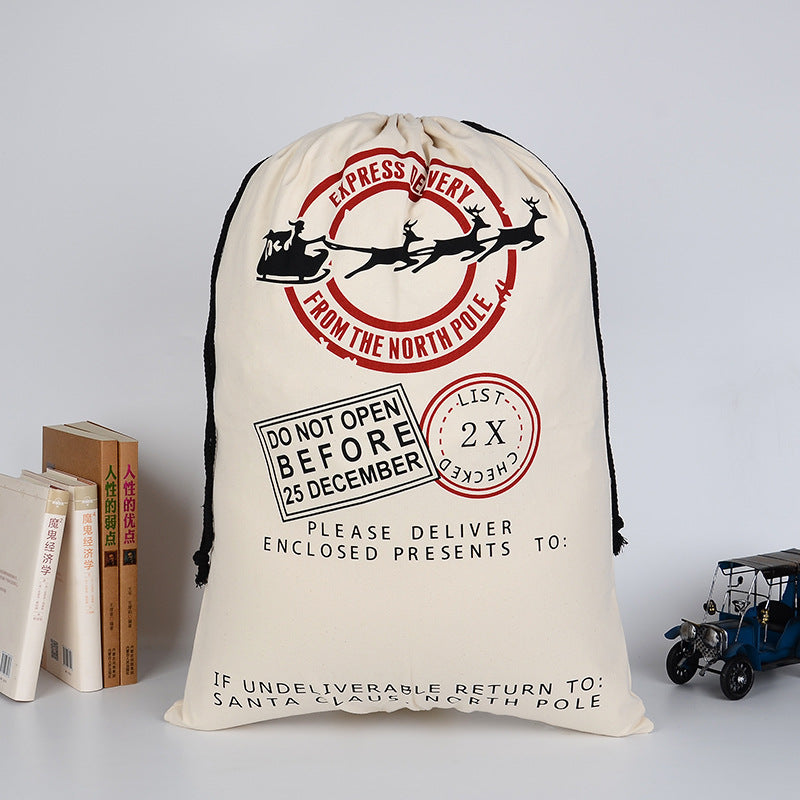 Printed Christmas gift sack supplied as one bag per order