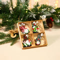 Wooden Christmas pendant cut to 5.5 x 5.5 x 0.8 inches