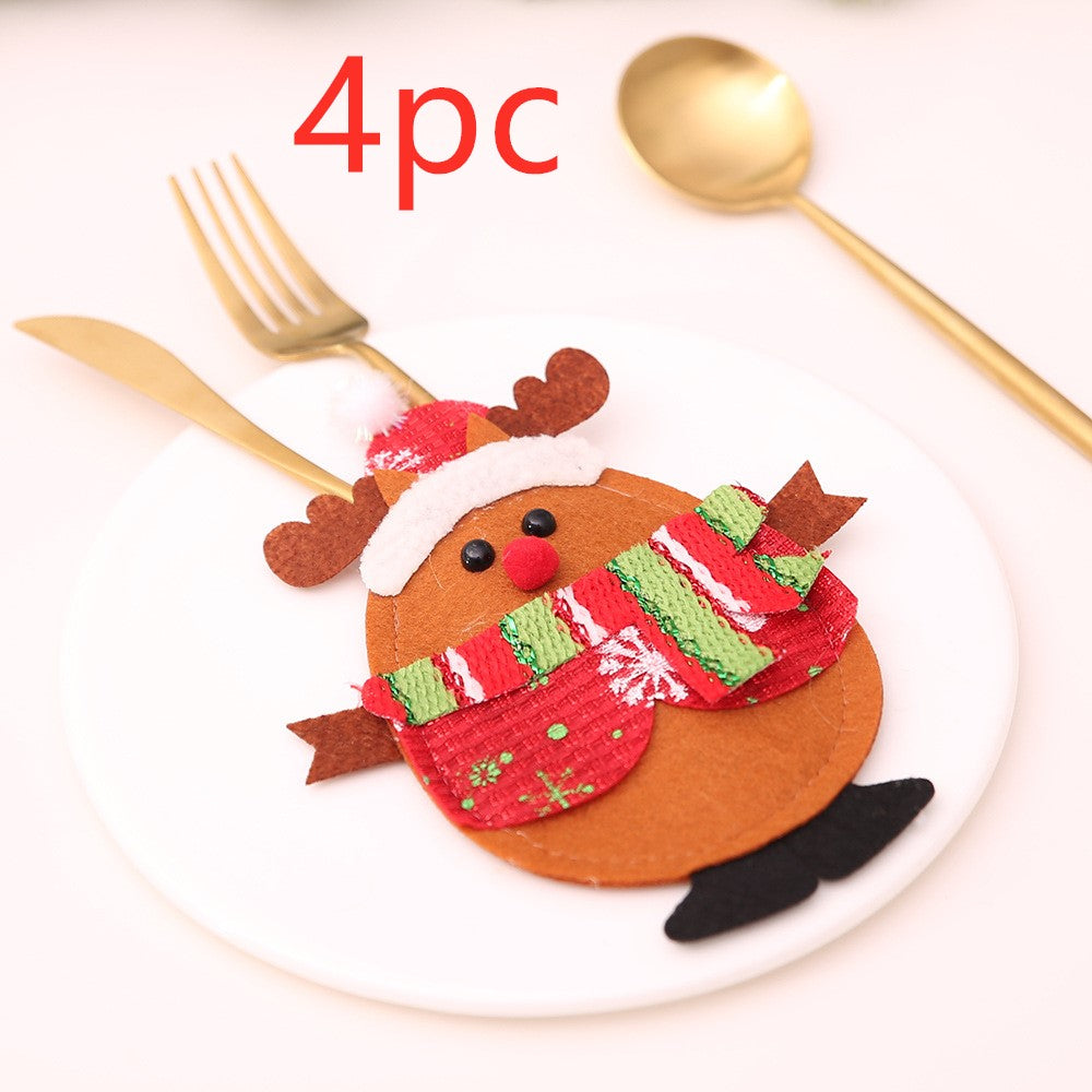 Christmas cutlery pocket available in one, two, four or six piece packs