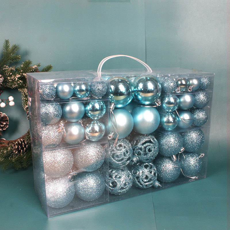 Sapphire blue Christmas ball ornaments sold as a set of one hundred