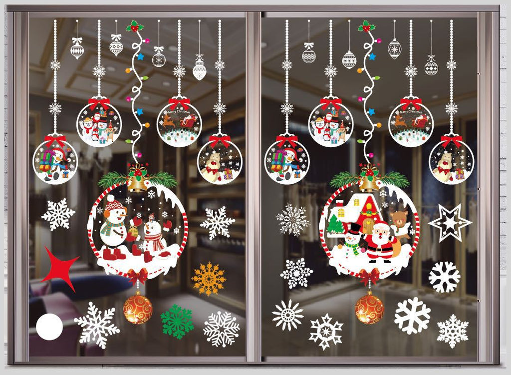 Christmas window cling sheet measuring 19.7 by 13.9 inches in PVC