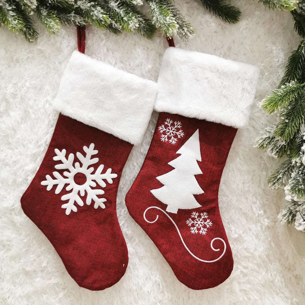 Large deer Christmas stocking, one of four designs in the range