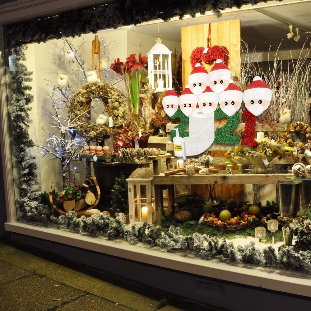 Fourth Christmas window sticker design, sized close to A3 paper