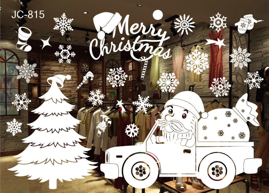 White frosted pattern option within the Christmas window cling range