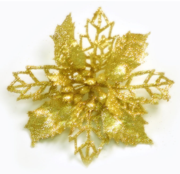 Artificial Christmas flower pick for a tree, wreath or garland