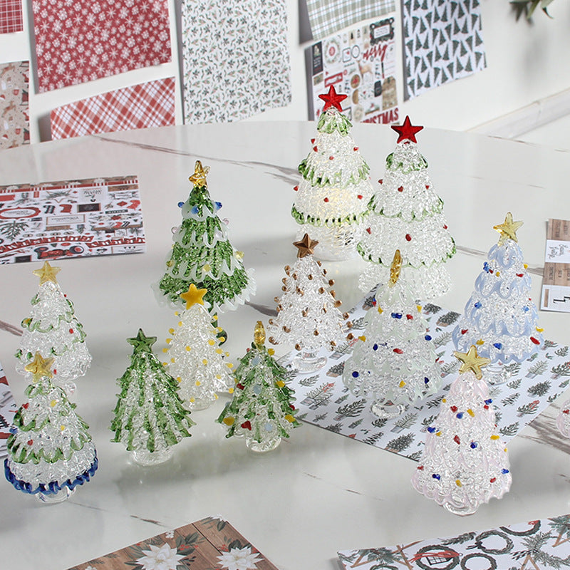 Multicolor brushed glaze tree, one of eleven shades offered