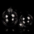 Transparent 3.9 inch Christmas bauble blow-molded from PET plastic