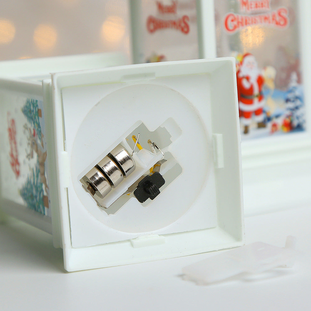 Reindeer design lantern pendant molded in polystyrene plastic