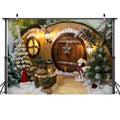 Lightweight Christmas photography backdrop weighing about 0.7 pounds