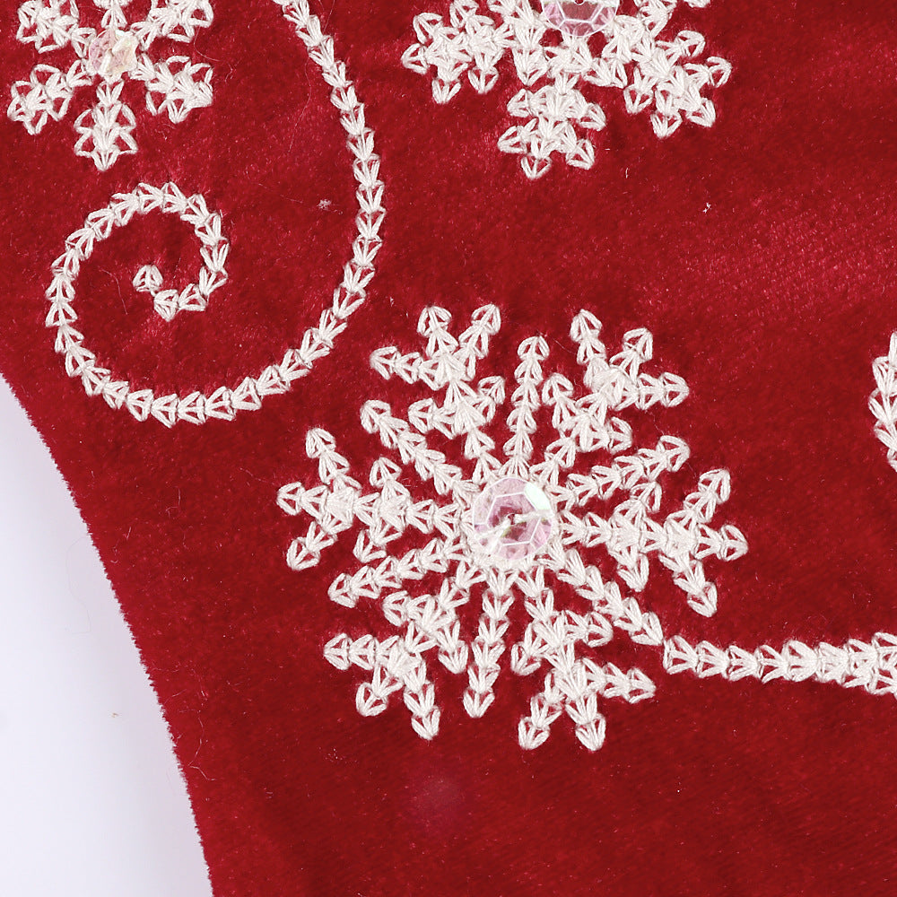 Long velvet Christmas stocking with a 20.5 inch drop for gifts