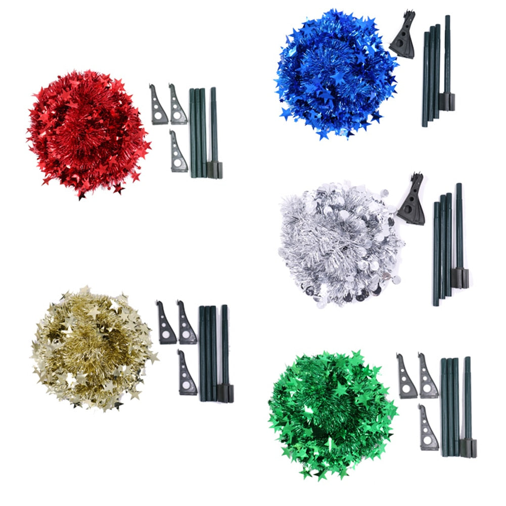 Red PVC tinsel Christmas tree offered in two different heights