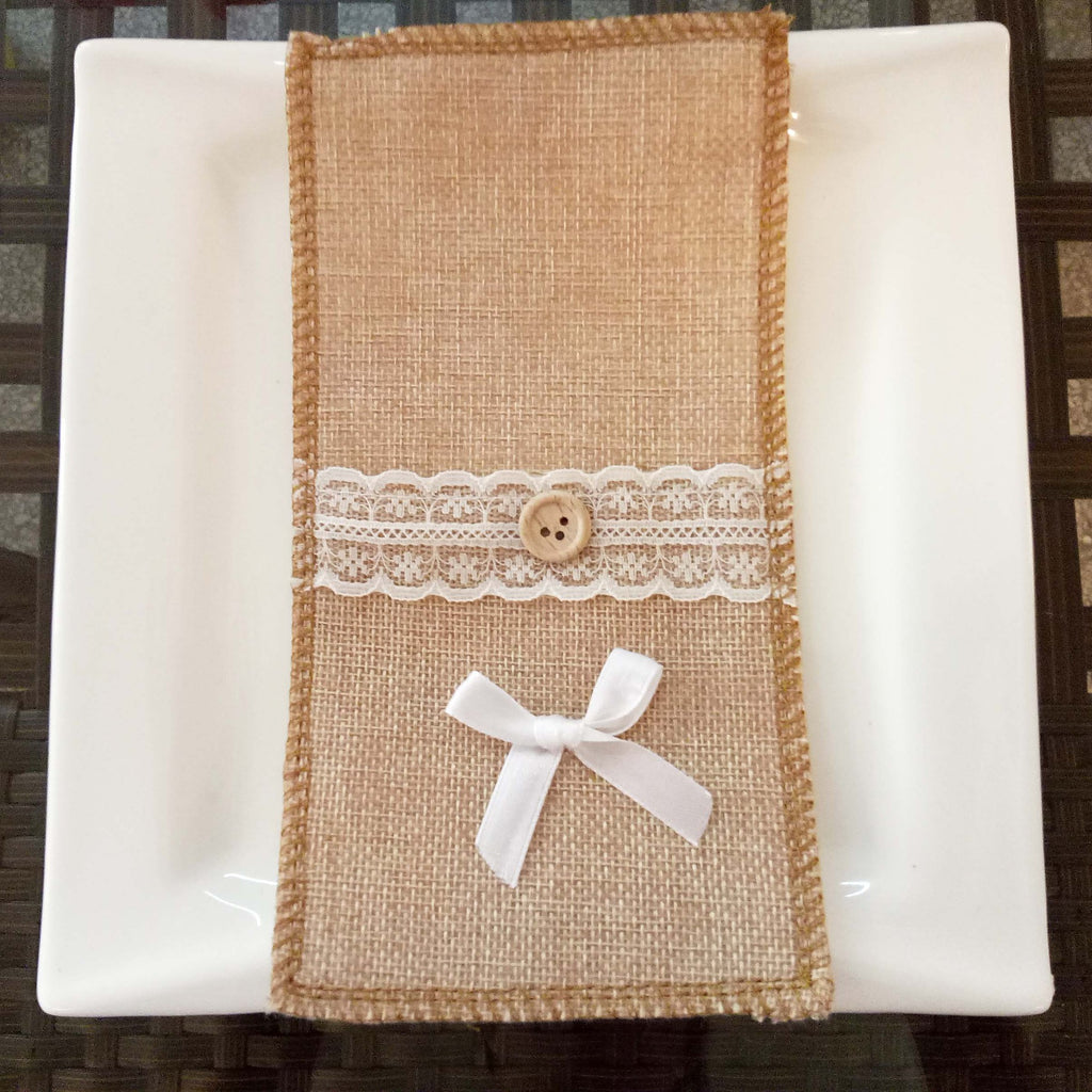 Design H fabric Christmas silverware holder from the sixteen design range