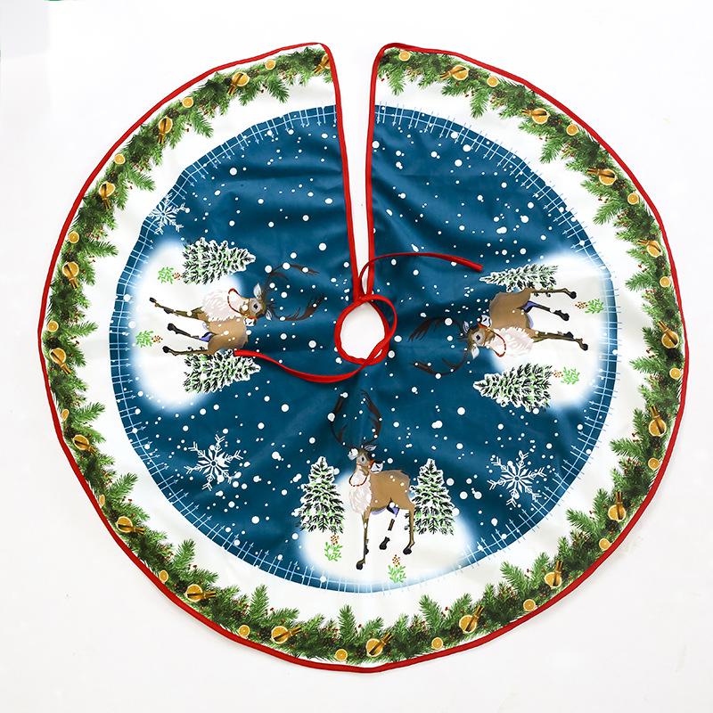 Christmas tree skirt mat in short plush, flannel, super soft or non woven fabric
