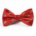 Christmas bow tie with the holiday pattern woven into the fabric