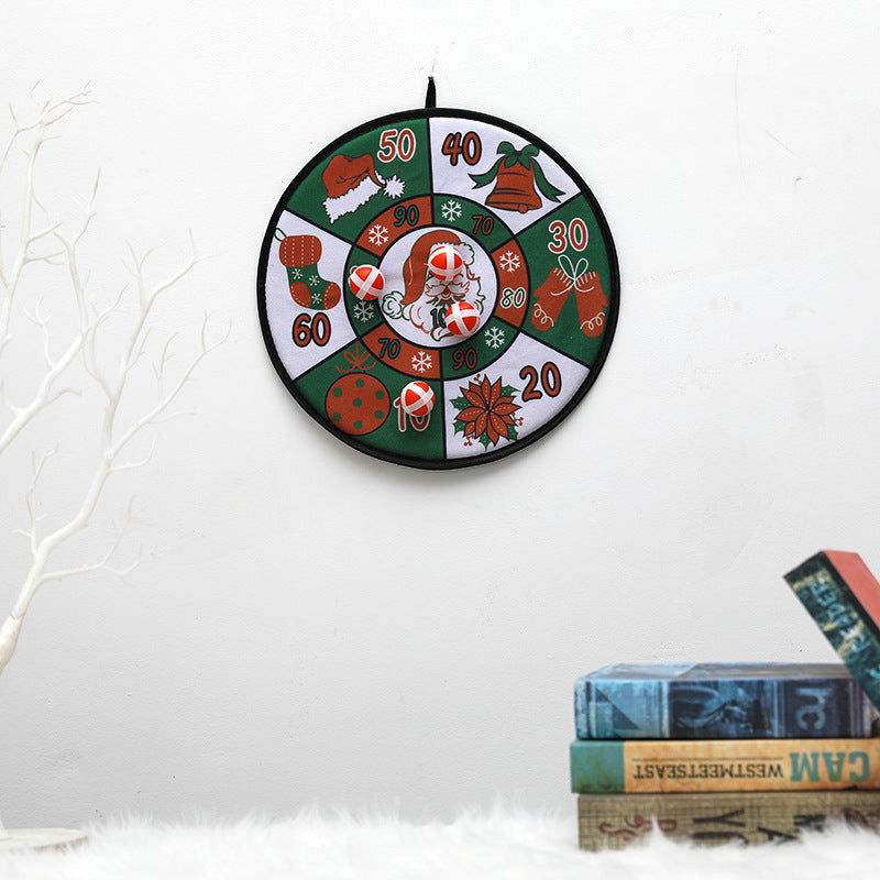 Fabric Christmas dart board toy, 14.2 inches in diameter