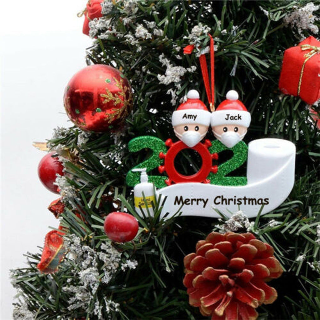 Snowman family ornament with three figures cast in one resin row