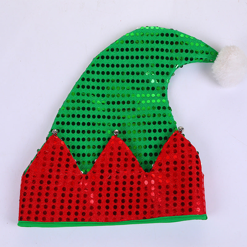 Several non-woven Christmas hats, light enough to pack completely flat