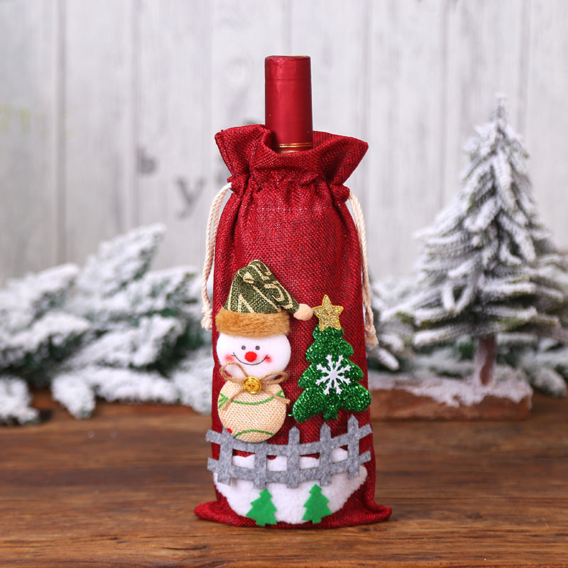 Cloth Christmas bottle cover one of seventy one single designs in this range