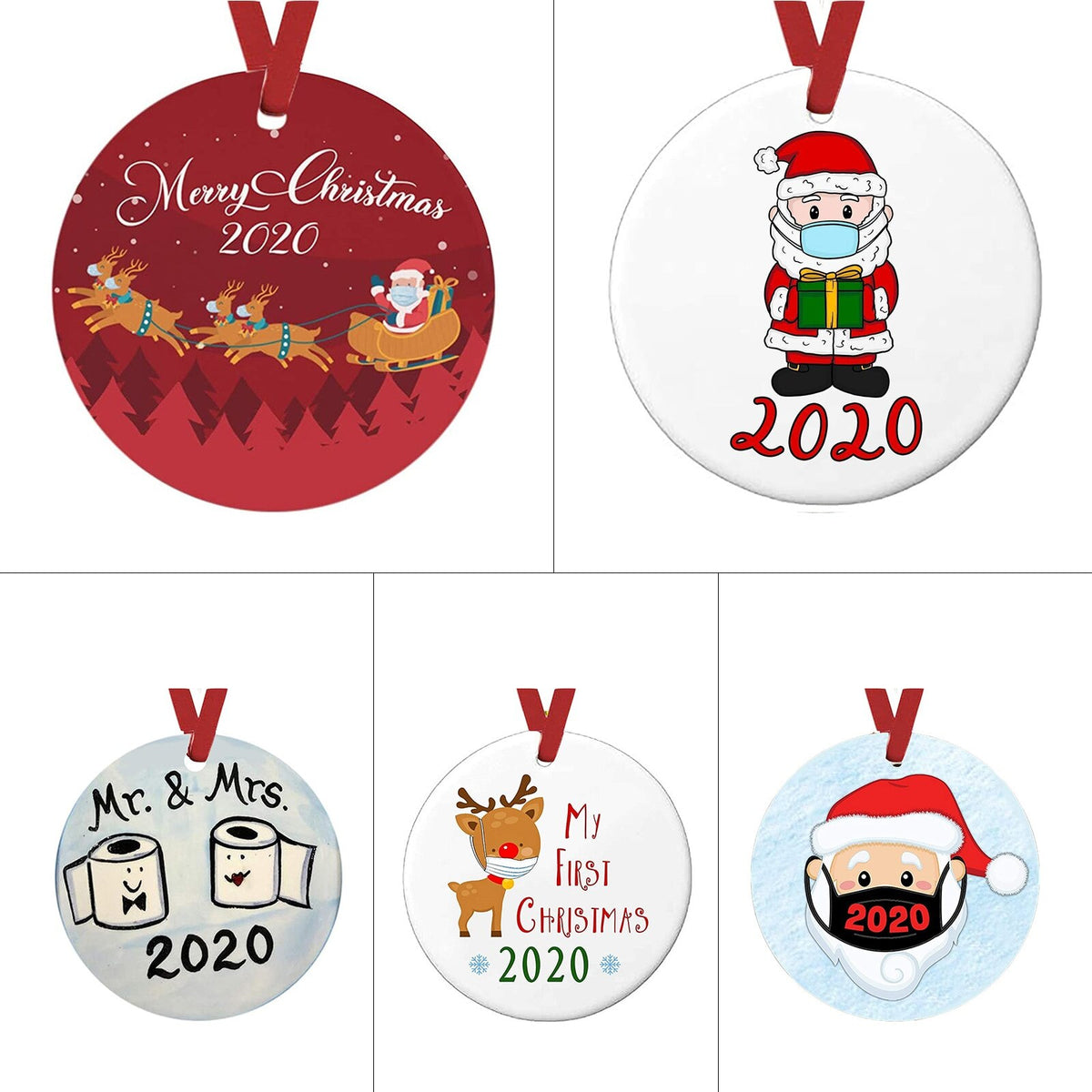 Wood Christmas pendant, one of four designs in the range