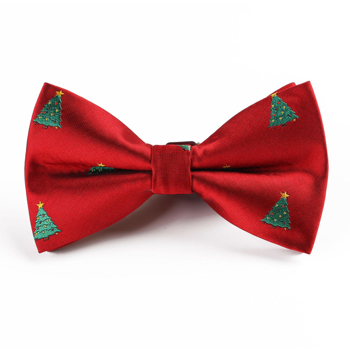 Jacquard Christmas bow tie measuring 4.7 by 2.8 inches