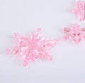 Faceted acrylic snowflake ornament that catches light like cut crystal