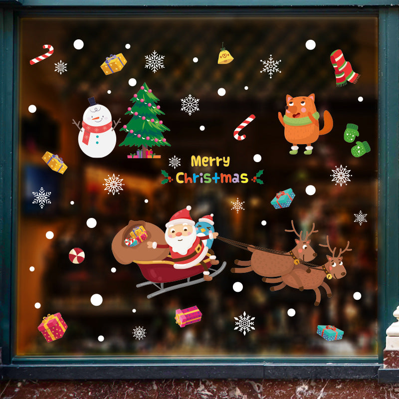 Flat Christmas wall sticker cut from PVC with a paper backing